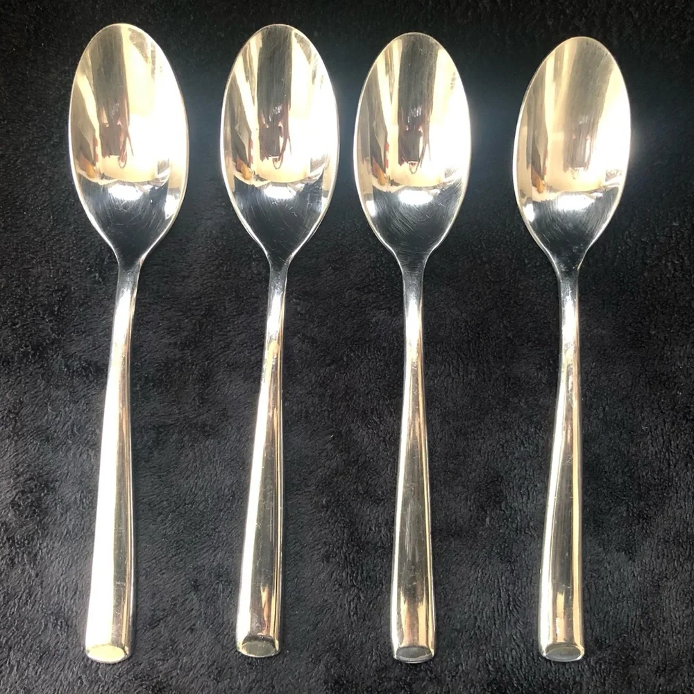 Set of 4 Mikasa Addison Place Oval Soup Spoon Forged Stainless Steel 8”